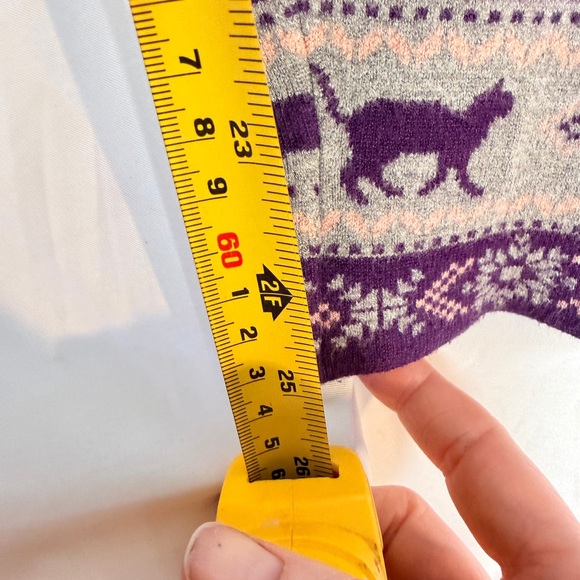 Torrid 2X Purple Cat Print Sweater Leggings - Picture 4 of 7